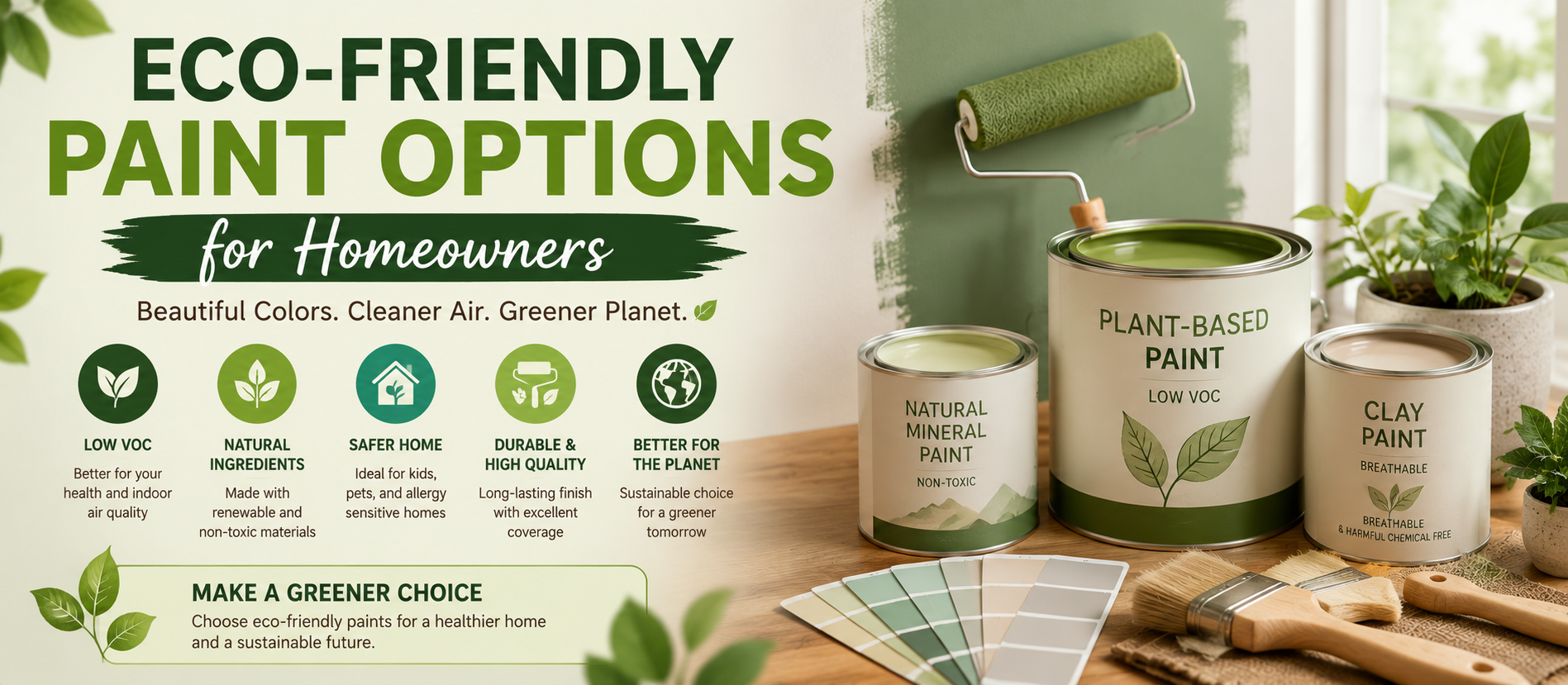 Eco-Friendly Paint Options for Homeowners: A Complete Guide to Healthier and Sustainable Painting