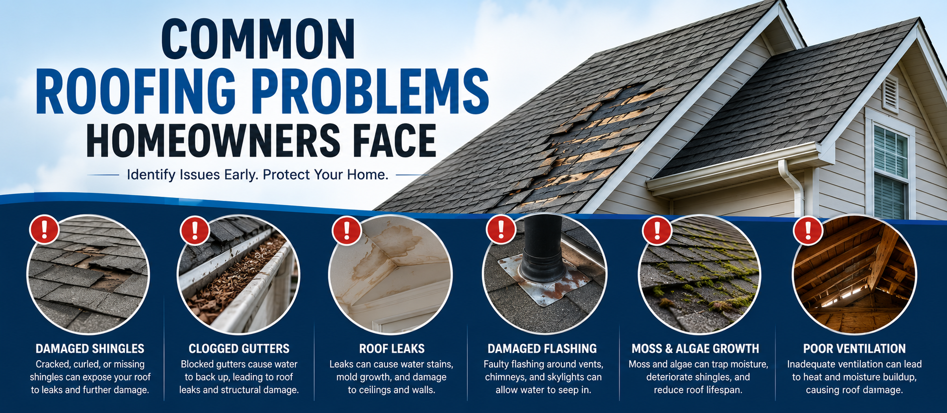 Common Roofing Problems Homeowners Face: A Complete Guide to Roof Maintenance and Repair