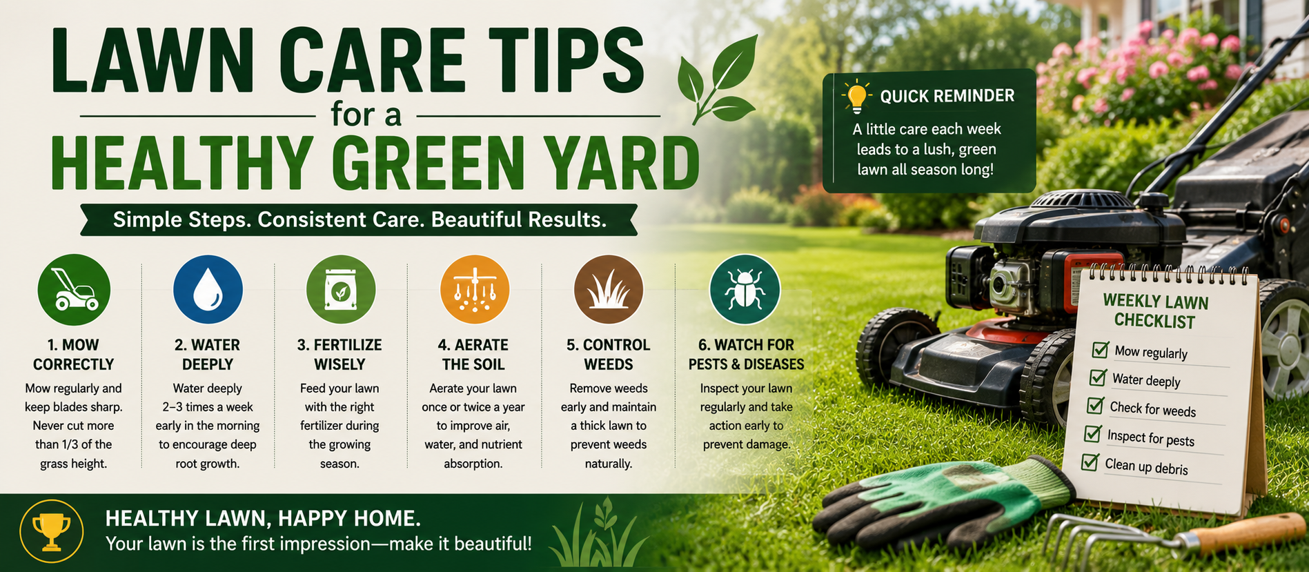 Lawn Care Tips for a Healthy Green Yard: The Complete Homeowner's Guide