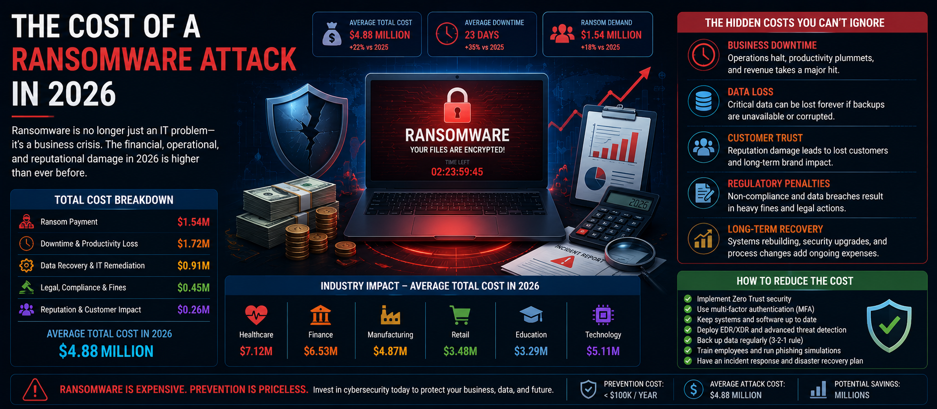 The Cost of a Ransomware Attack in 2026: Financial, Operational, and Reputational Impact