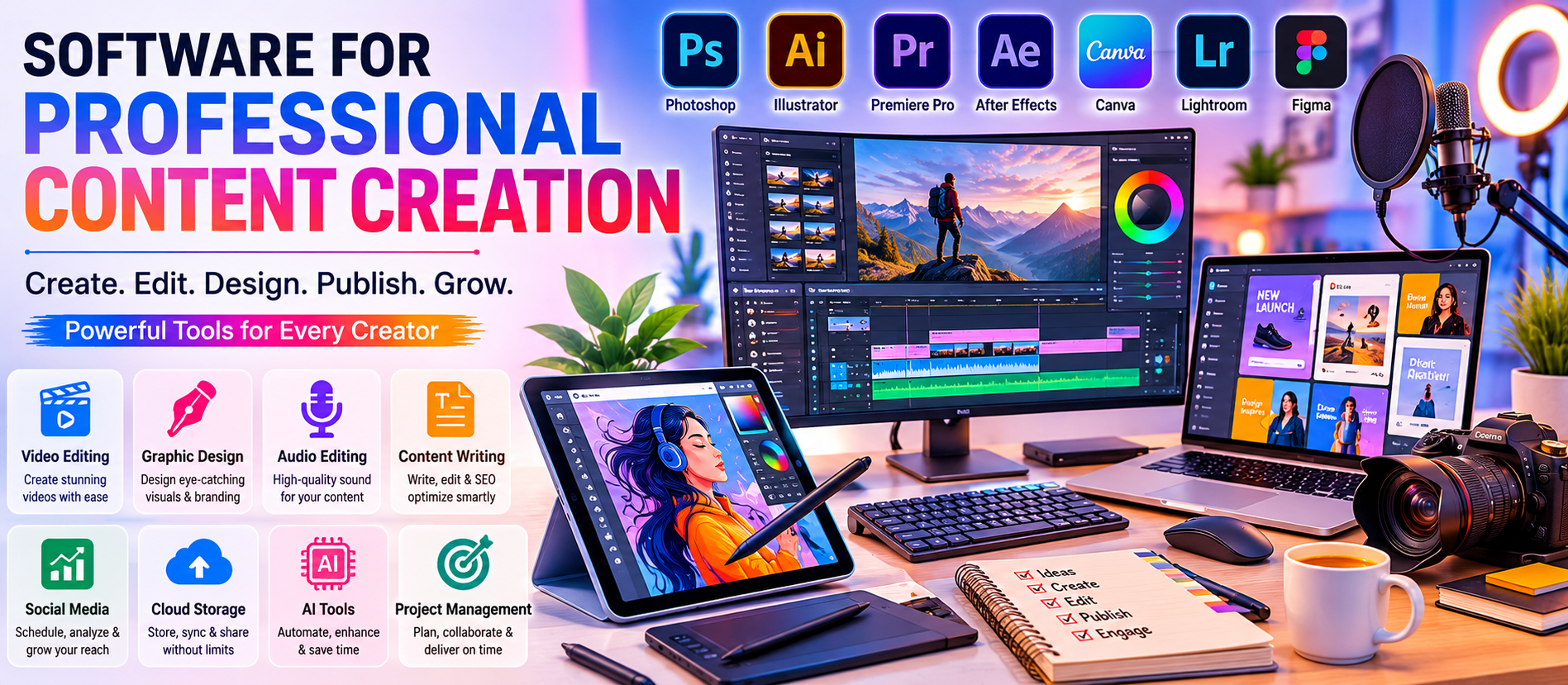 Software for Professional Content Creation: Complete Guide for 2026