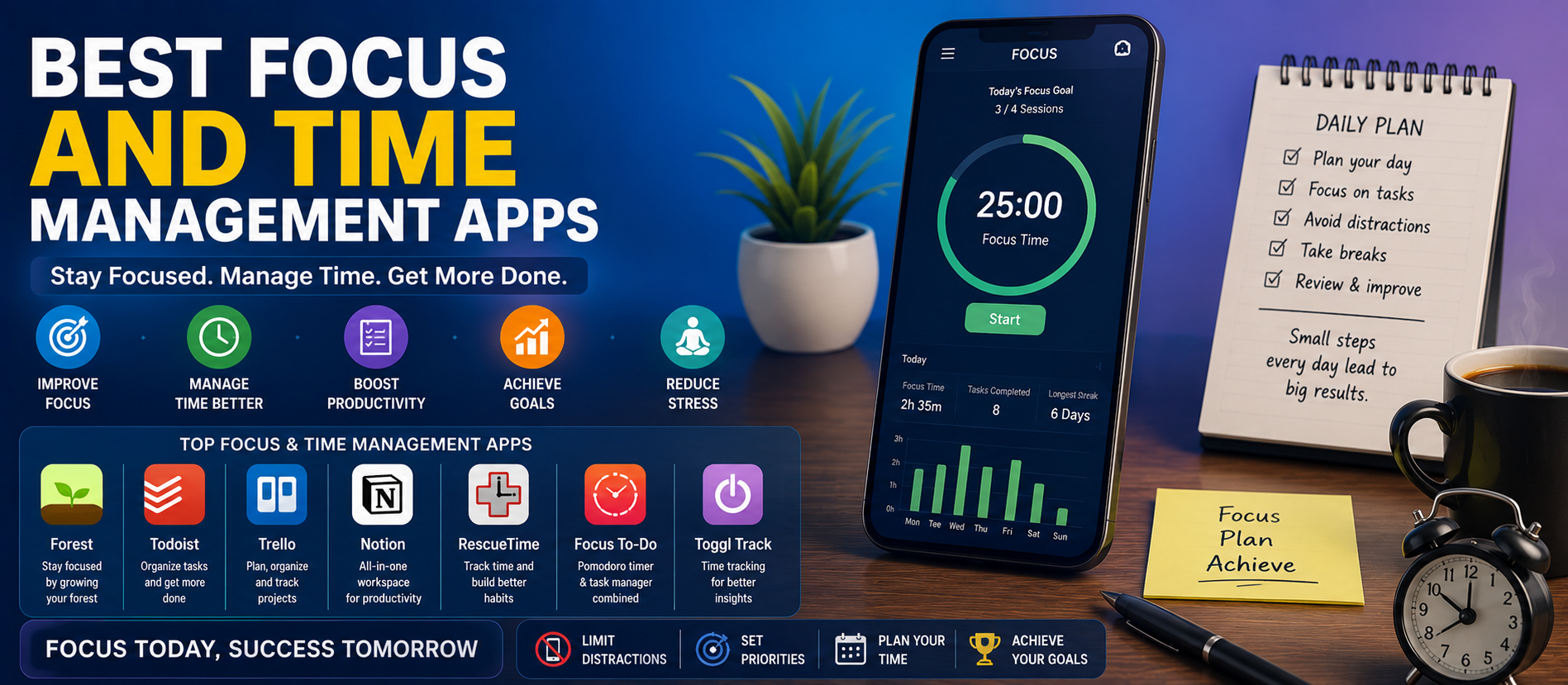 Best Focus and Time Management Apps: Complete Guide for 2026