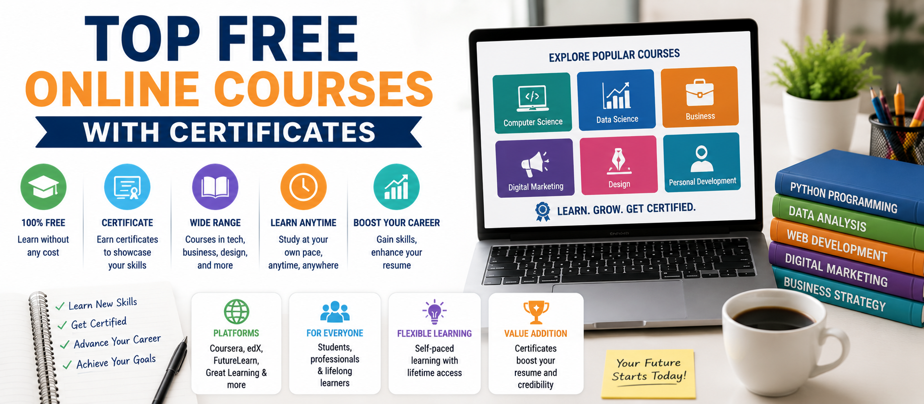 Top Free Online Courses with Certificates