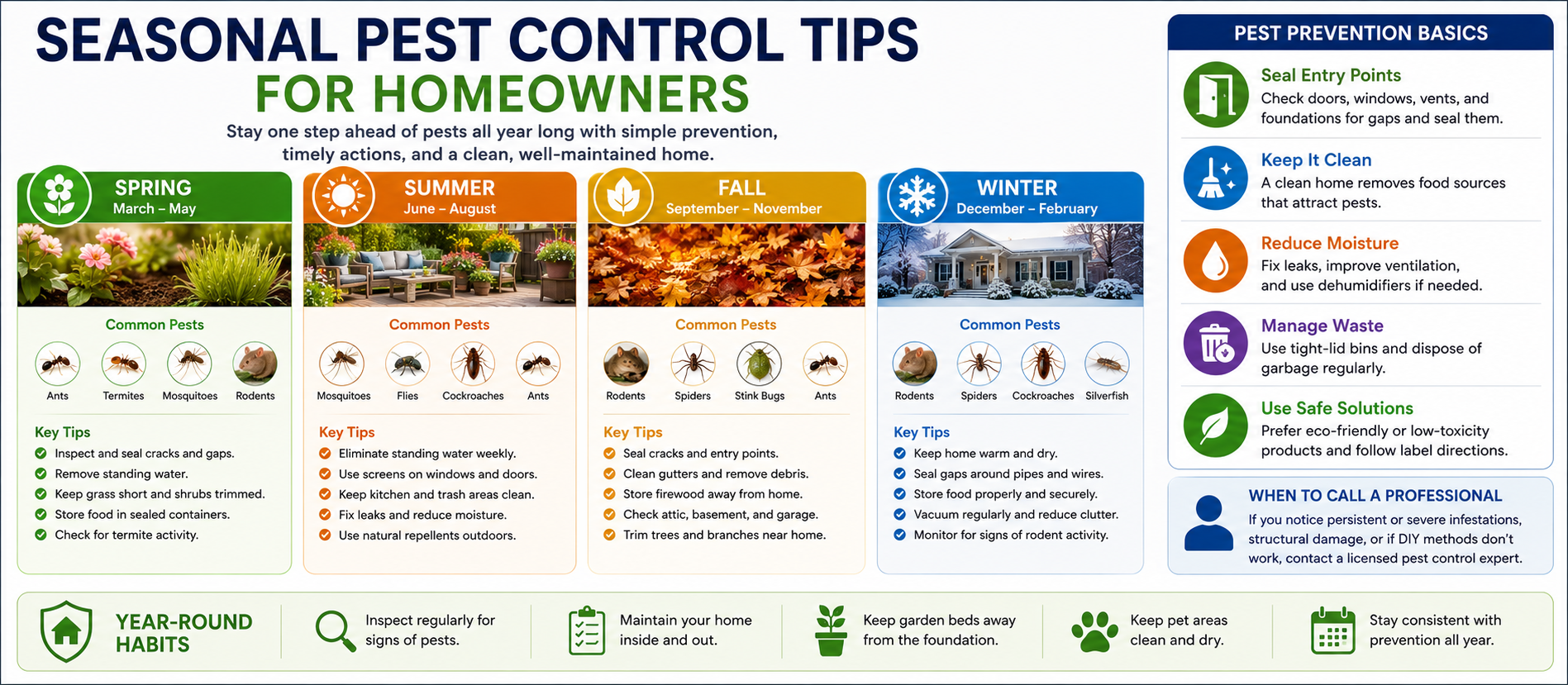 Seasonal Pest Control Tips for Homeowners