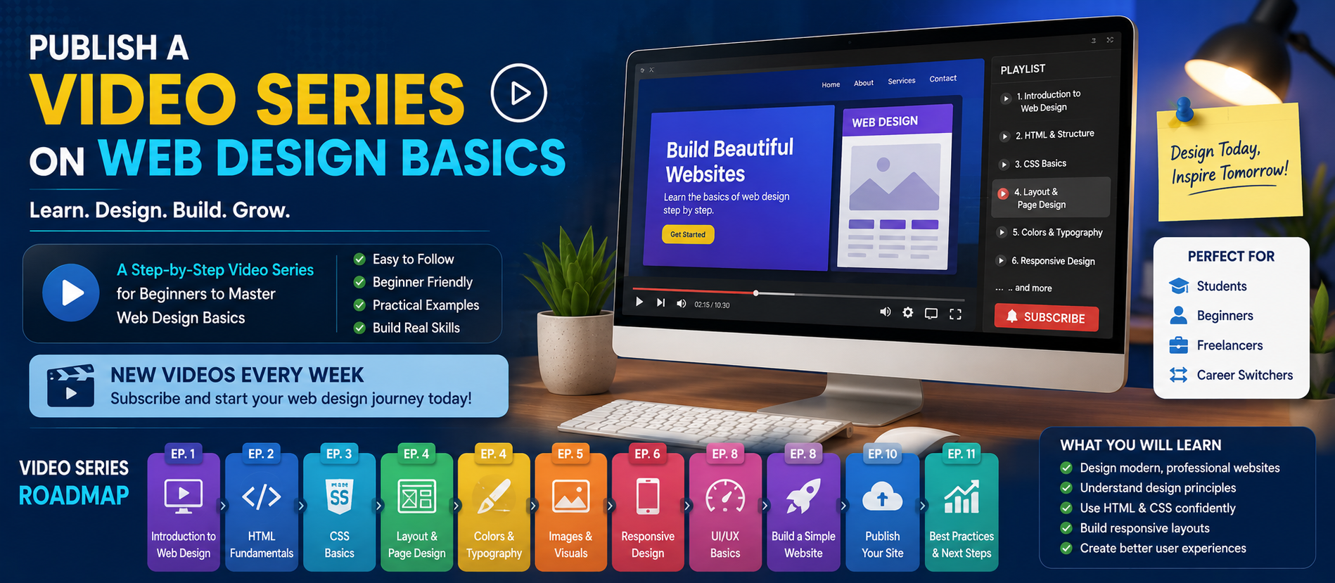 Publish a Video Series on Web Design Basics: A Complete Beginner's Guide