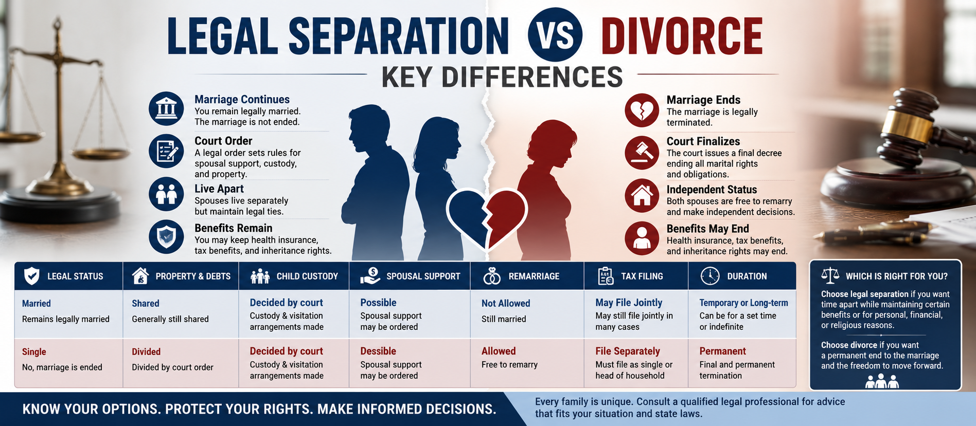 Legal Separation vs Divorce: Key Differences