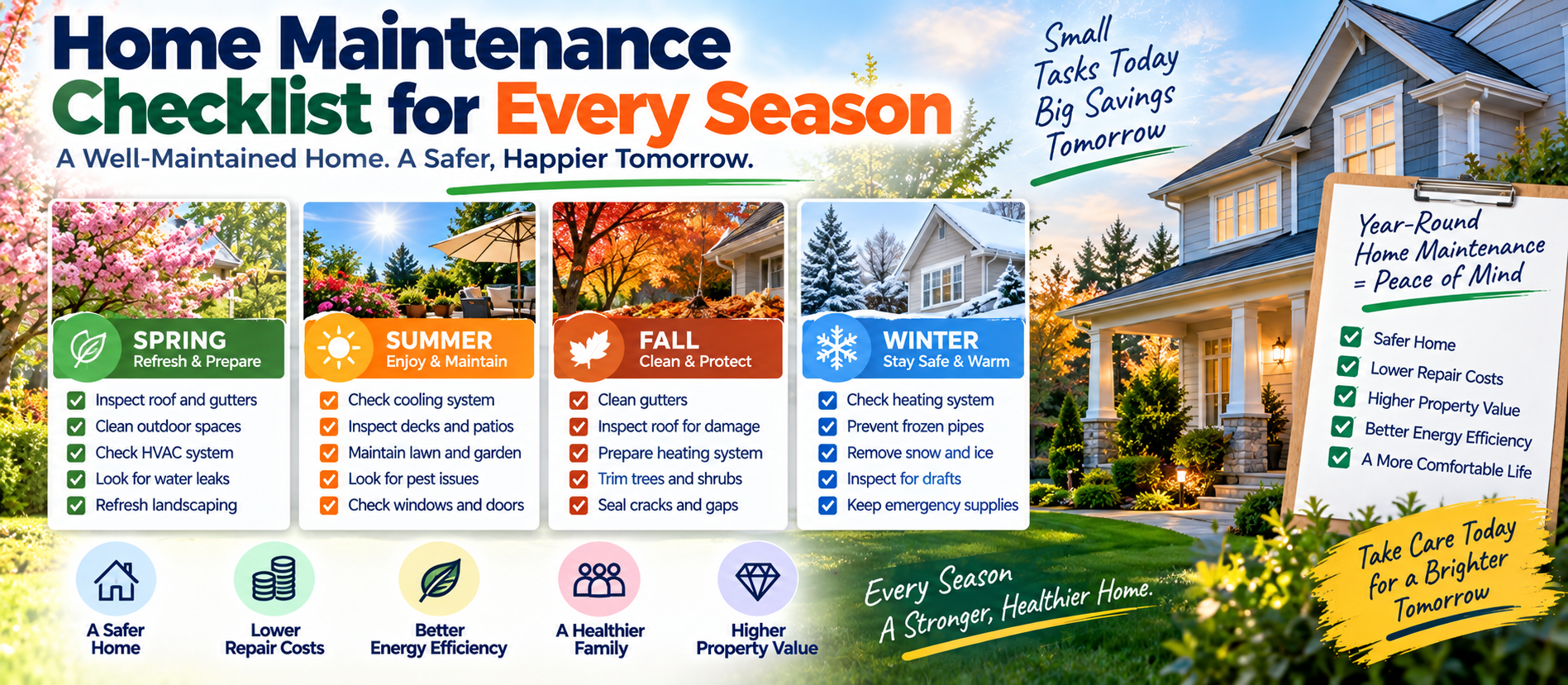 Home Maintenance Checklist for Every Season