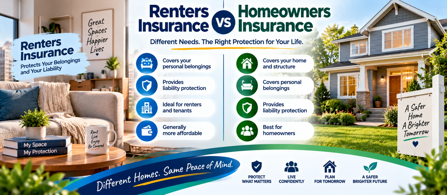 Renters Insurance vs Homeowners Insurance: What Is the Difference?