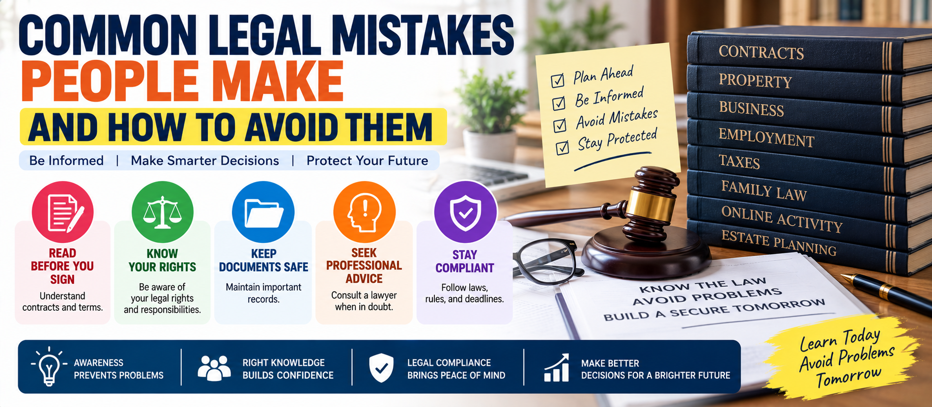 Common Legal Mistakes People Make and How to Avoid Them