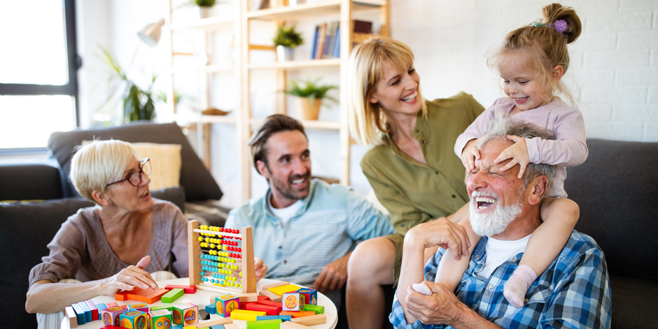 Grandparents Playing Grandchildren